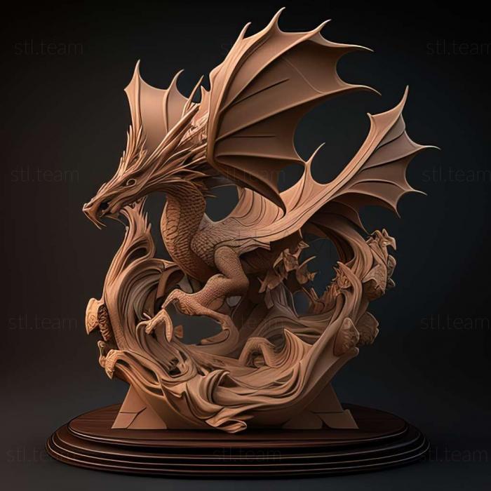 3D model dragon 3d print (STL)